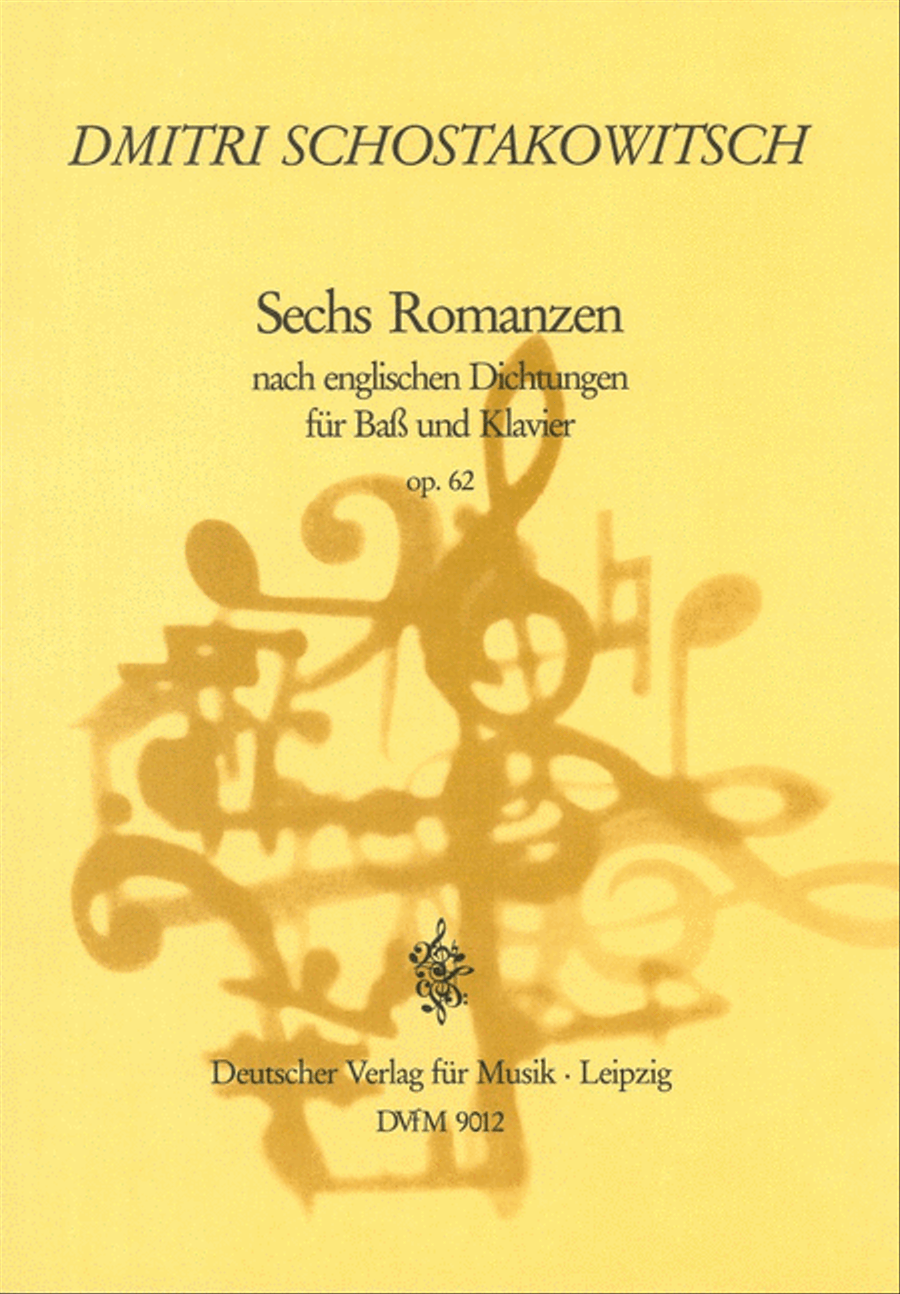 6 Romances nach englischen Dichtungen Op. 62 Voice Solo scores gallery preview page 1