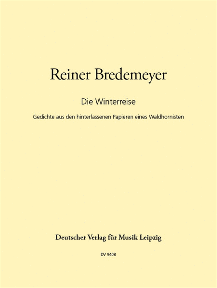 Die Winterreise Voice scores gallery preview page 1