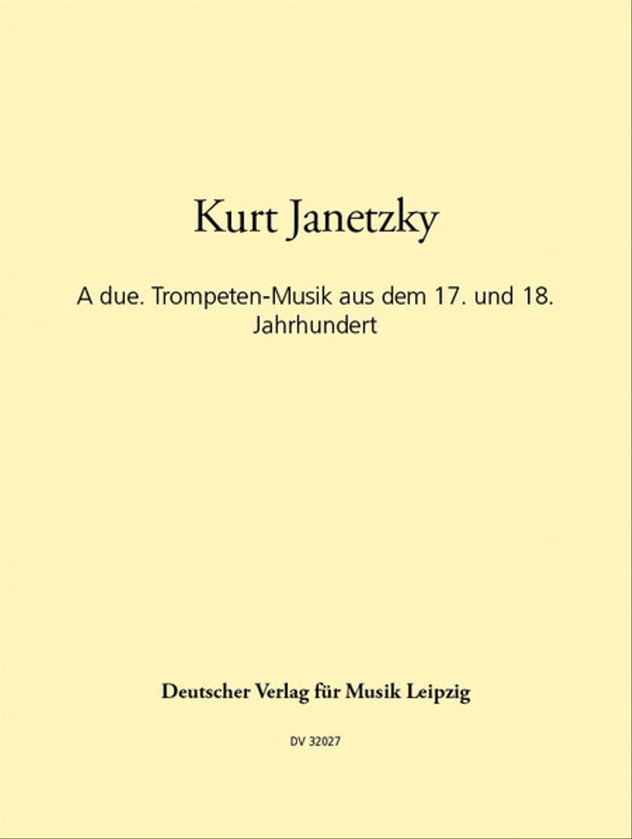 a due Trumpet Solo - Sheet Music
