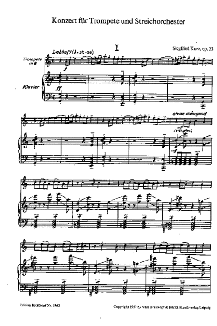 Trumpet Concerto Op. 23 Trumpet scores gallery preview page 2