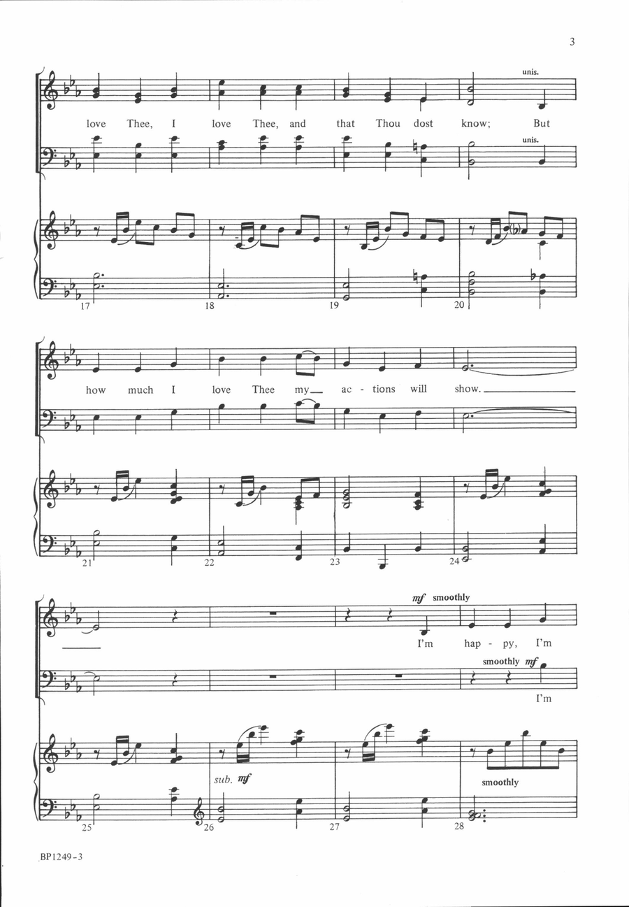 I Love Thee, I Love Thee I Love Thee, I Love Thee 4-Part scores gallery preview page 3