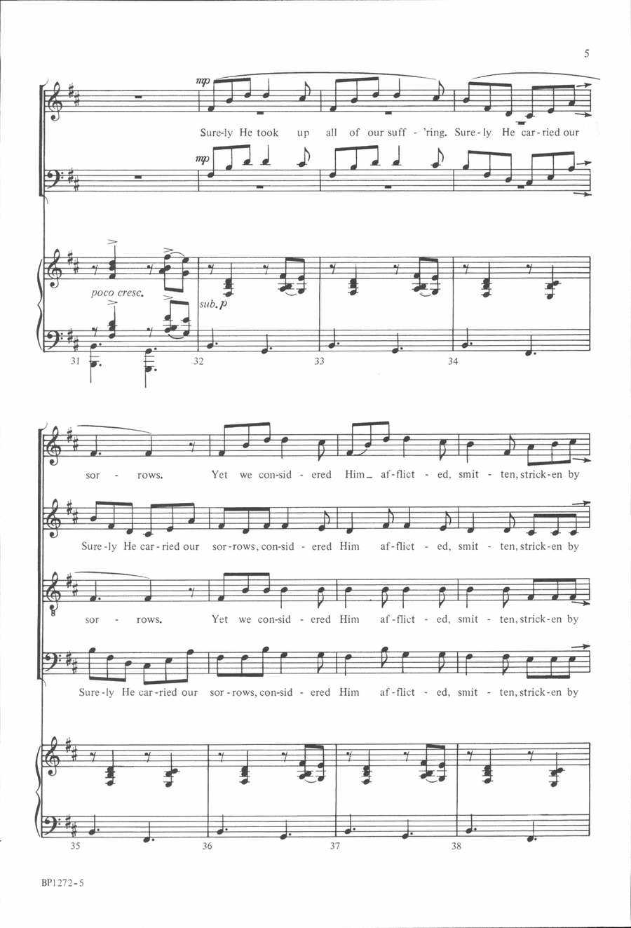 He Was Wounded He Was Wounded 4-Part scores gallery preview page 5