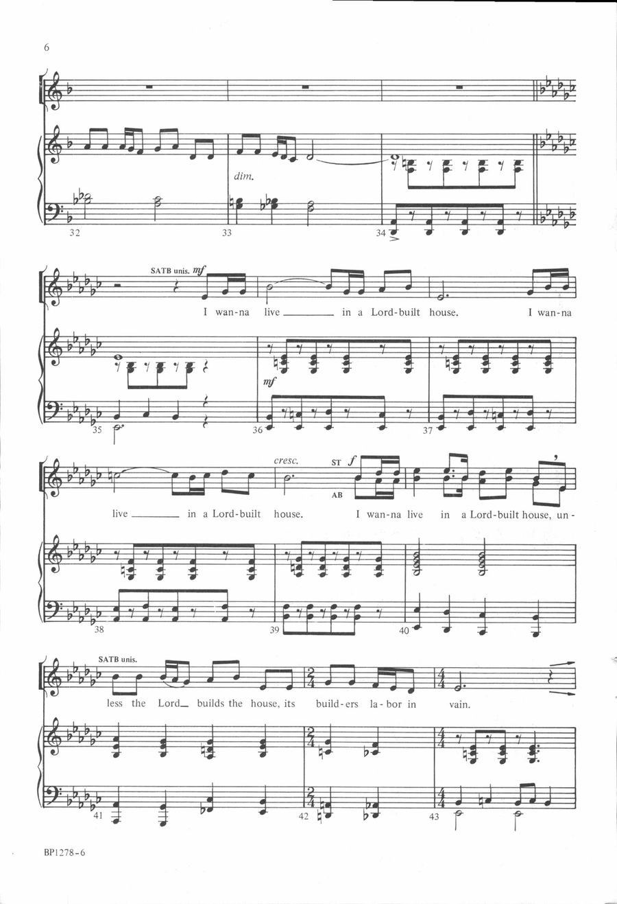 A Lord-Built House A Lord-Built House 4-Part scores gallery preview page 5
