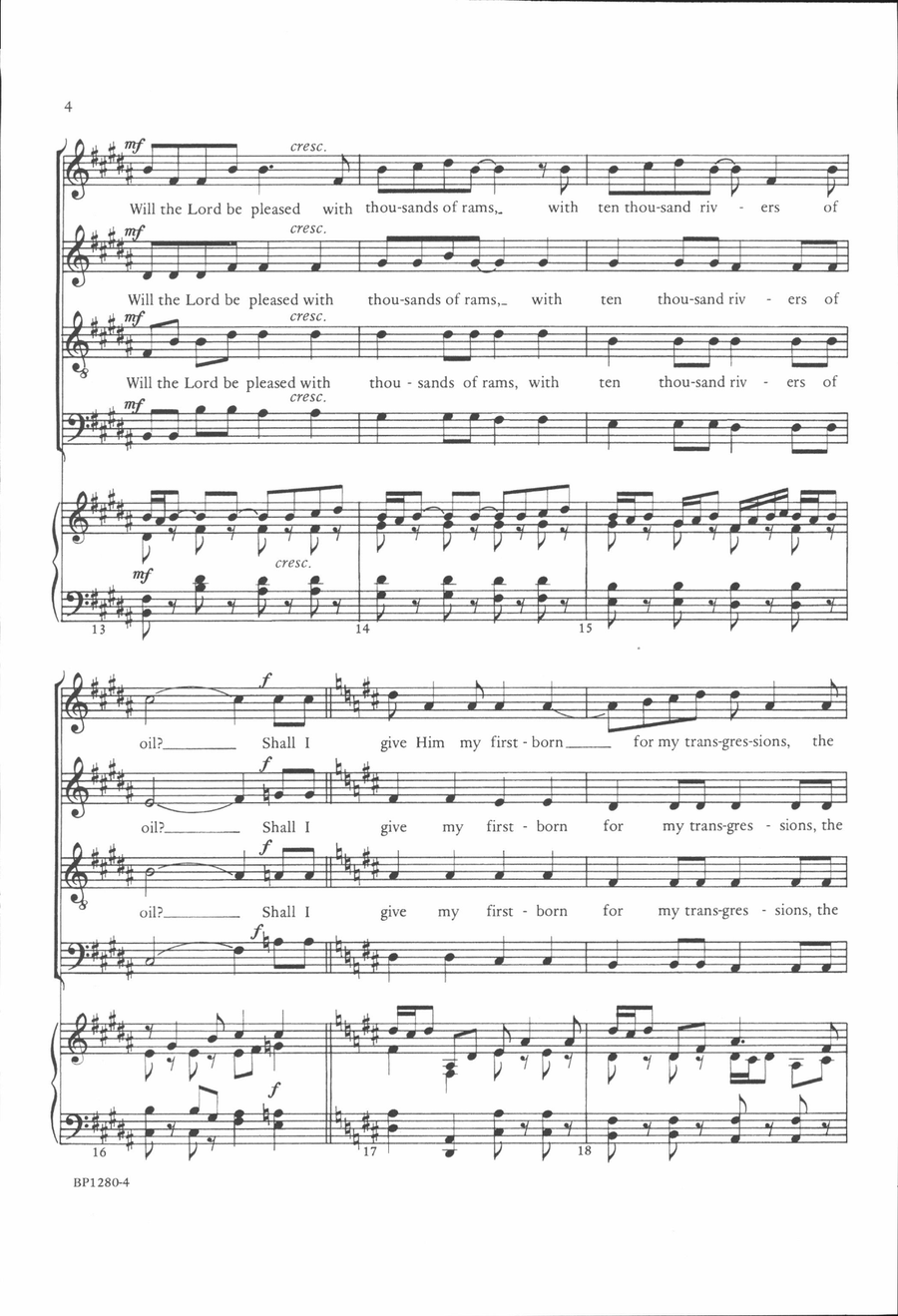 Offertory - SATB Offertory - SATB 4-Part scores gallery preview page 4