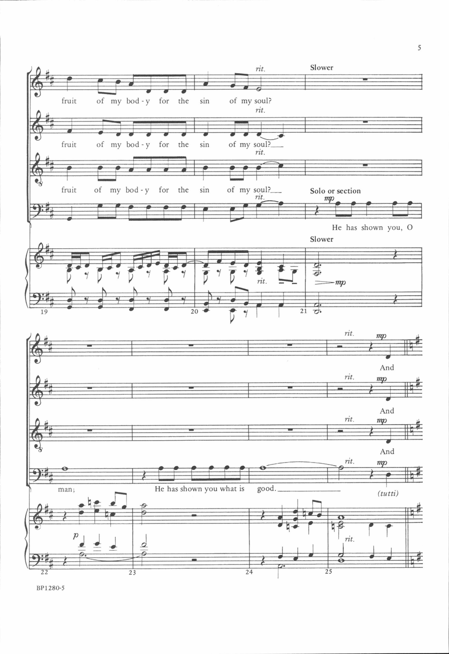Offertory - SATB Offertory - SATB 4-Part scores gallery preview page 5