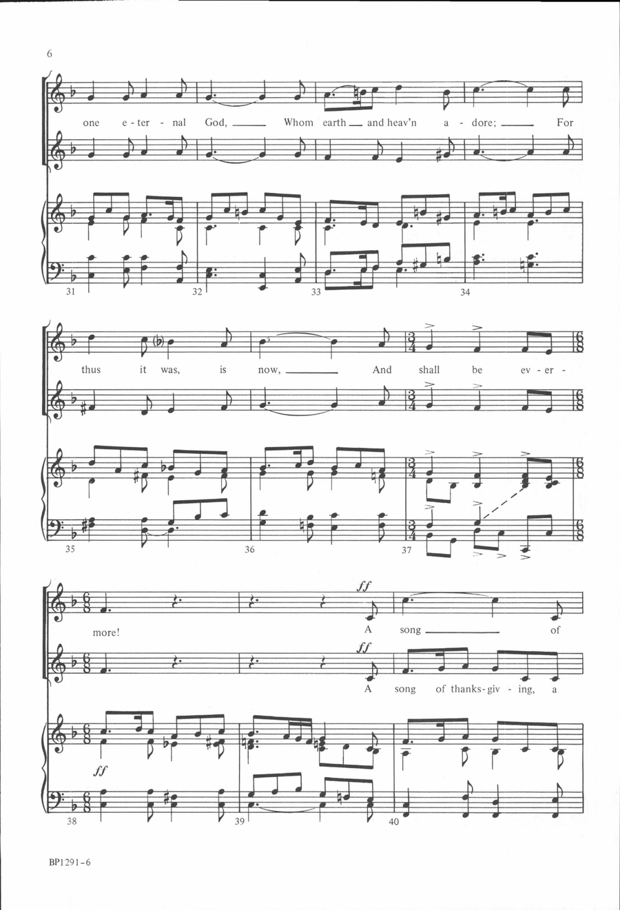 A Song of Thanksgiving A Song of Thanksgiving Unison Choir scores gallery preview page 5
