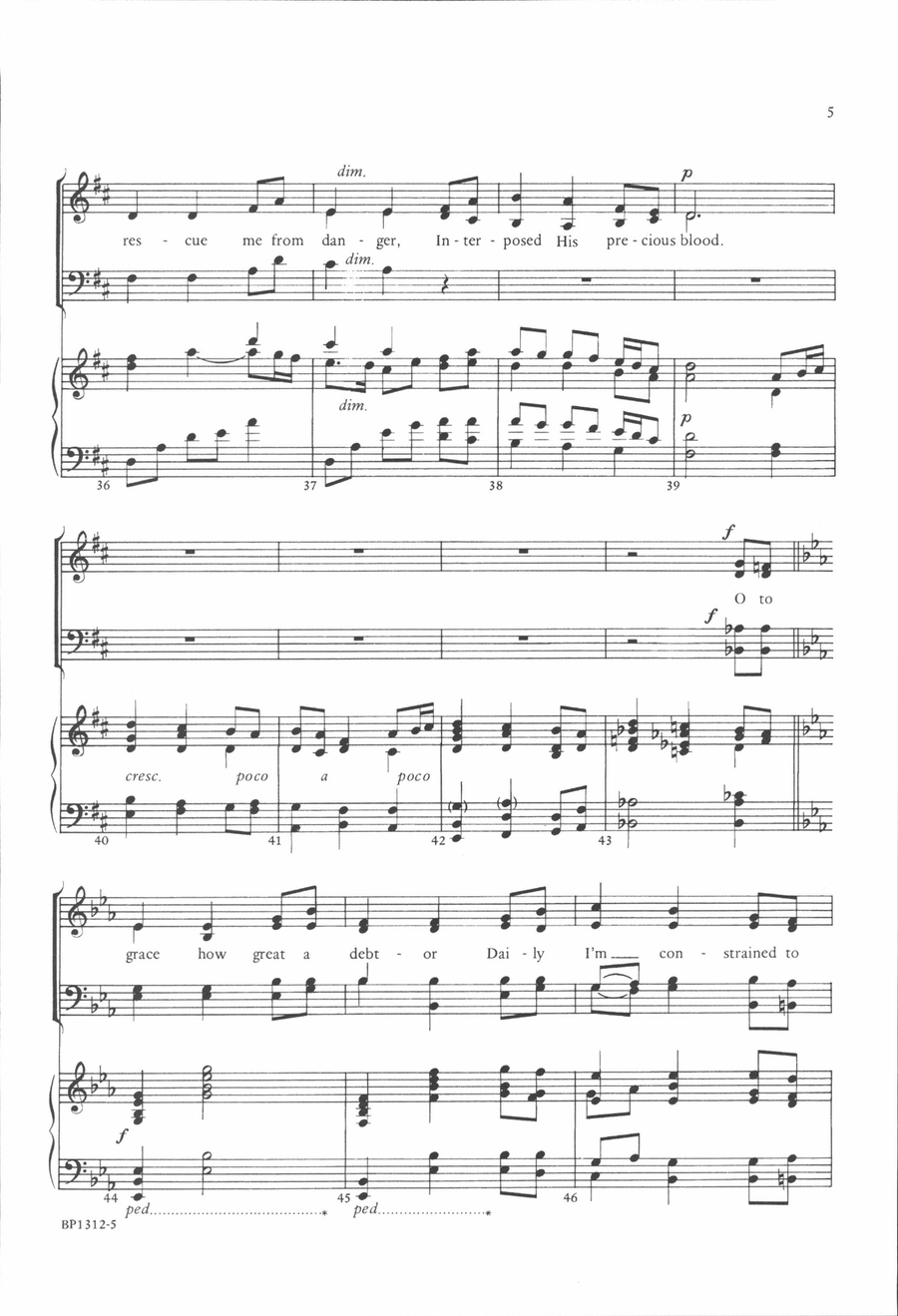 Come, Thou Fount - Courtney 4-Part scores gallery preview page 5