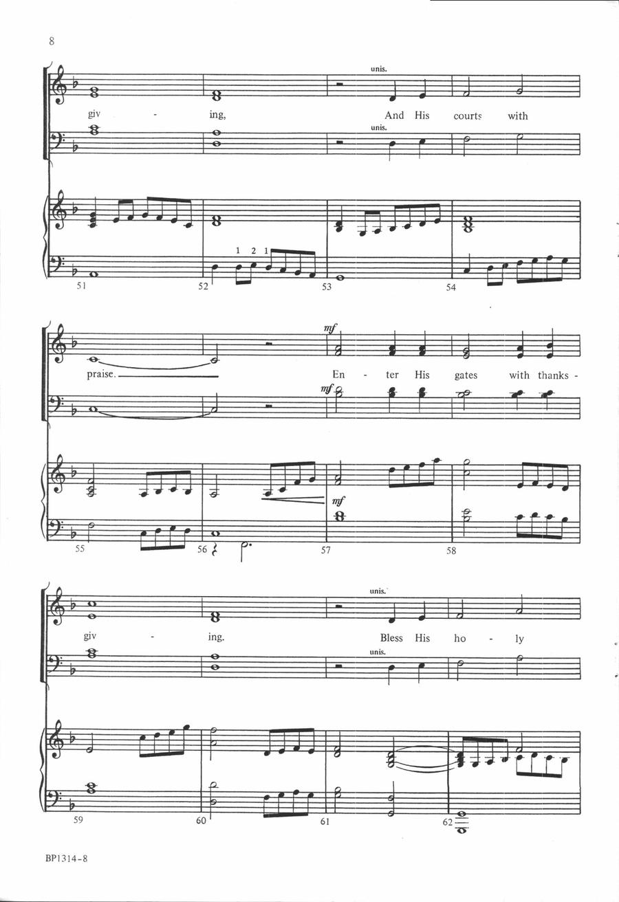 O Give Thanks to the Lord 4-Part scores gallery preview page 7