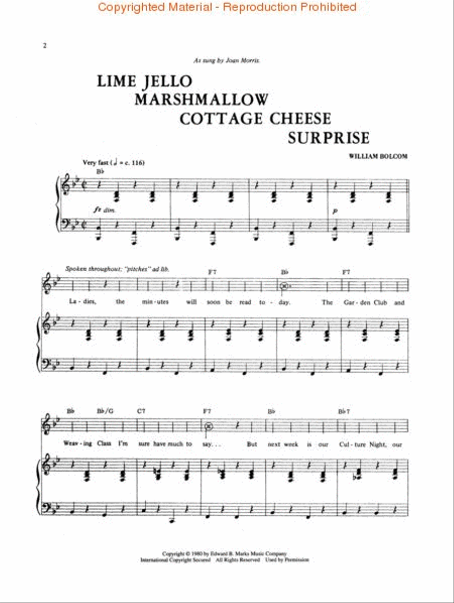 Lime Jello Marshmallow Cottage Cheese Surprise Voice scores gallery preview page 2