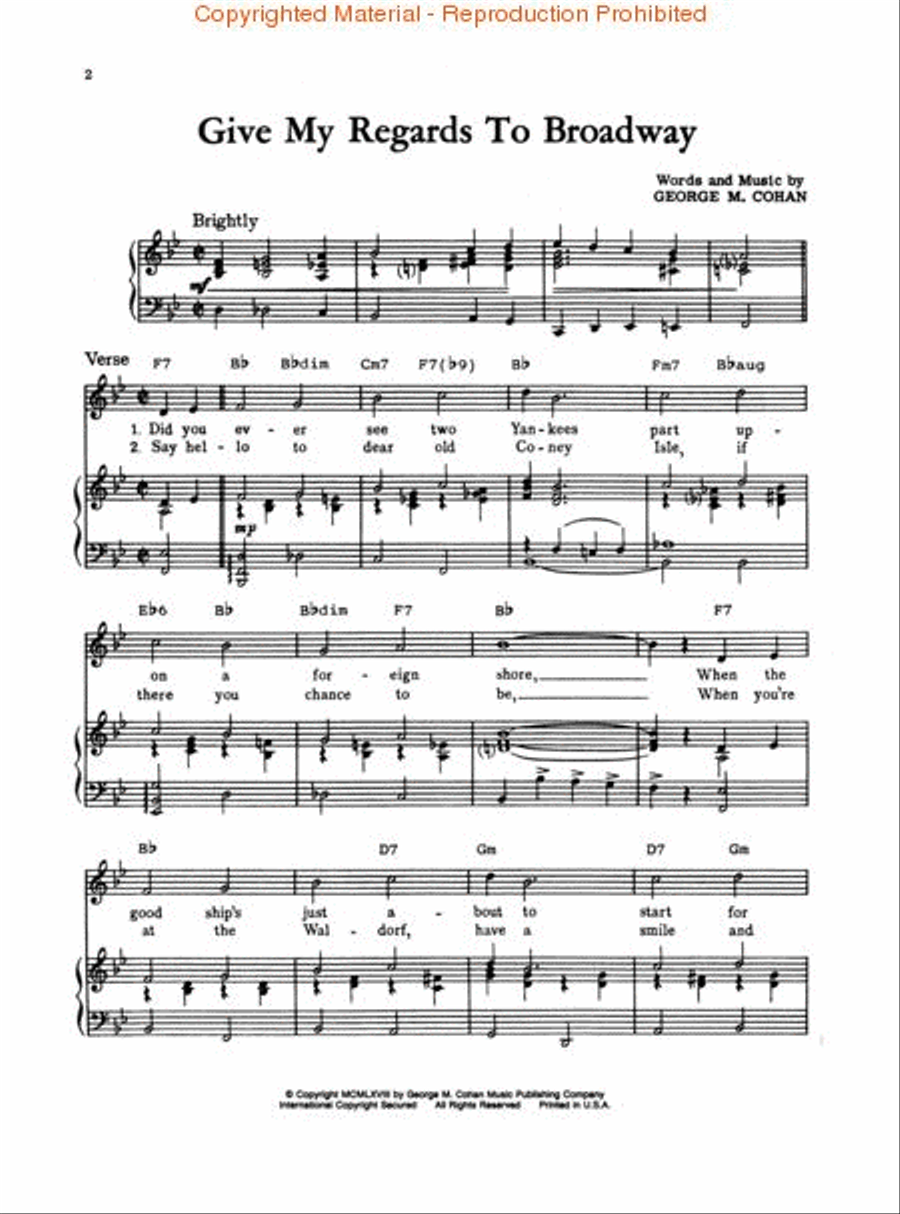 George M! Piano, Vocal, Guitar scores gallery preview page 2