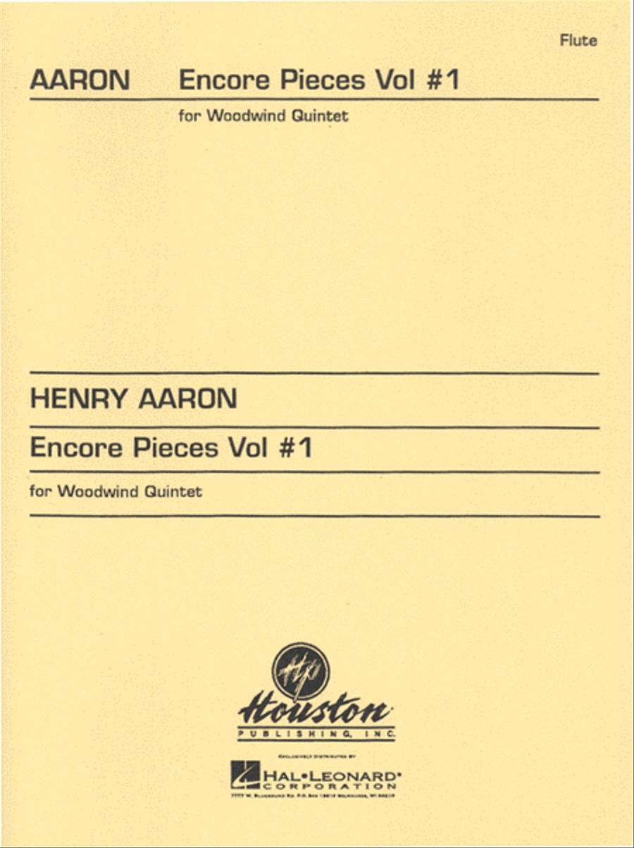 Encore Pieces For Woodwind Quintet, Vol. 1 - Flute Woodwind Quintet scores gallery preview page 1