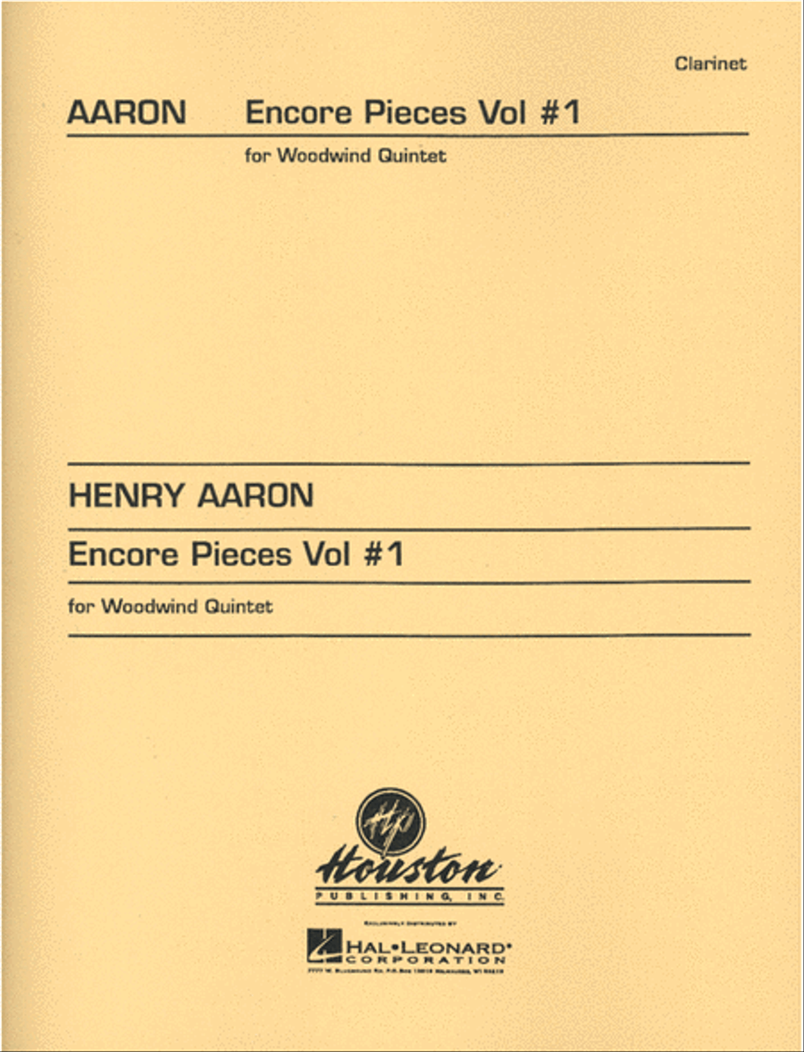 Encore Pieces For Woodwind Quintet, Vol. 1 - Clarinet Woodwind Quintet scores gallery preview page 1