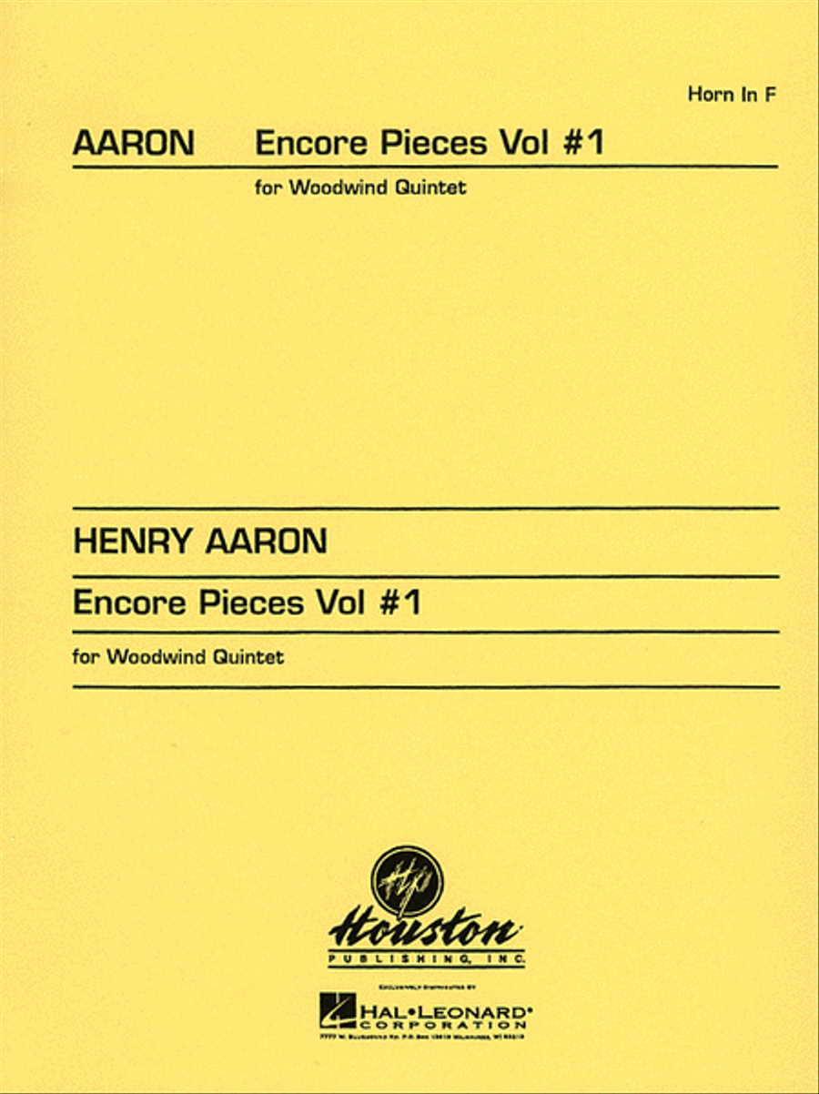 Encore Pieces For Woodwind Quintet, Vol. 1 - Horn In F Woodwind Quintet scores gallery preview page 1
