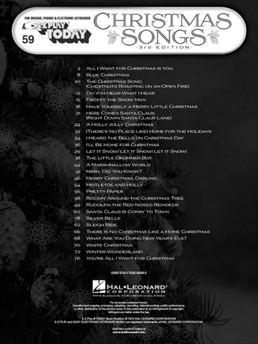 Christmas Songs – 3rd Edition Electronic Keyboard scores gallery preview page 2