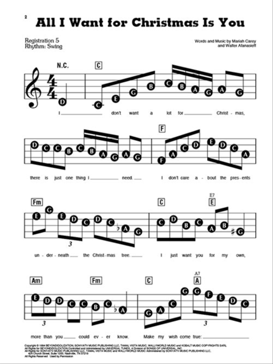 Christmas Songs – 3rd Edition Electronic Keyboard scores gallery preview page 3