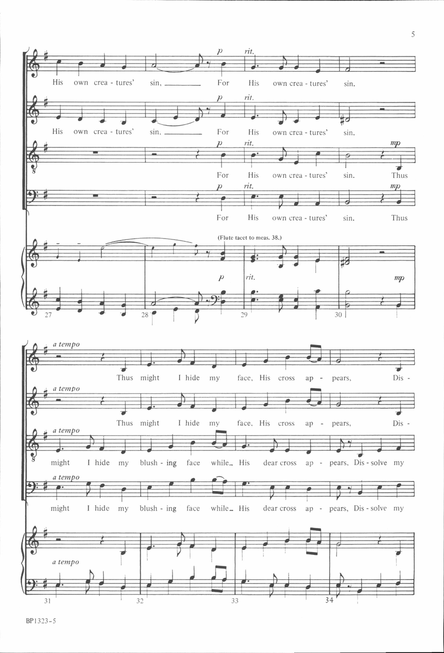 Alas! and Did My Savior Bleed - Govenor 4-Part scores gallery preview page 5