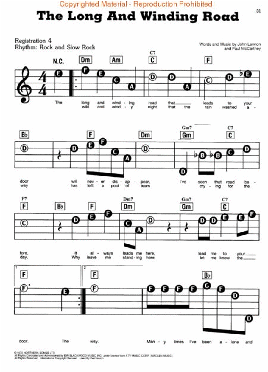 E-Z Play Today #179 - Love Songs of the Beatles