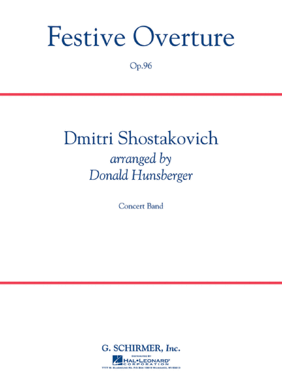 Festive Overture, Op. 96 Festive Overture, Op. 96 Concert Band scores gallery preview page 1