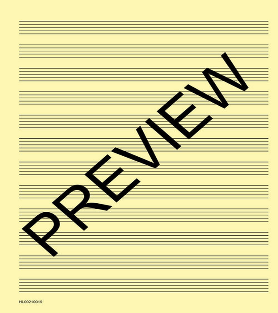 Deluxe Wirebound Super Premium Manuscript Paper (Gold Cover) Staff Paper scores gallery preview page 3