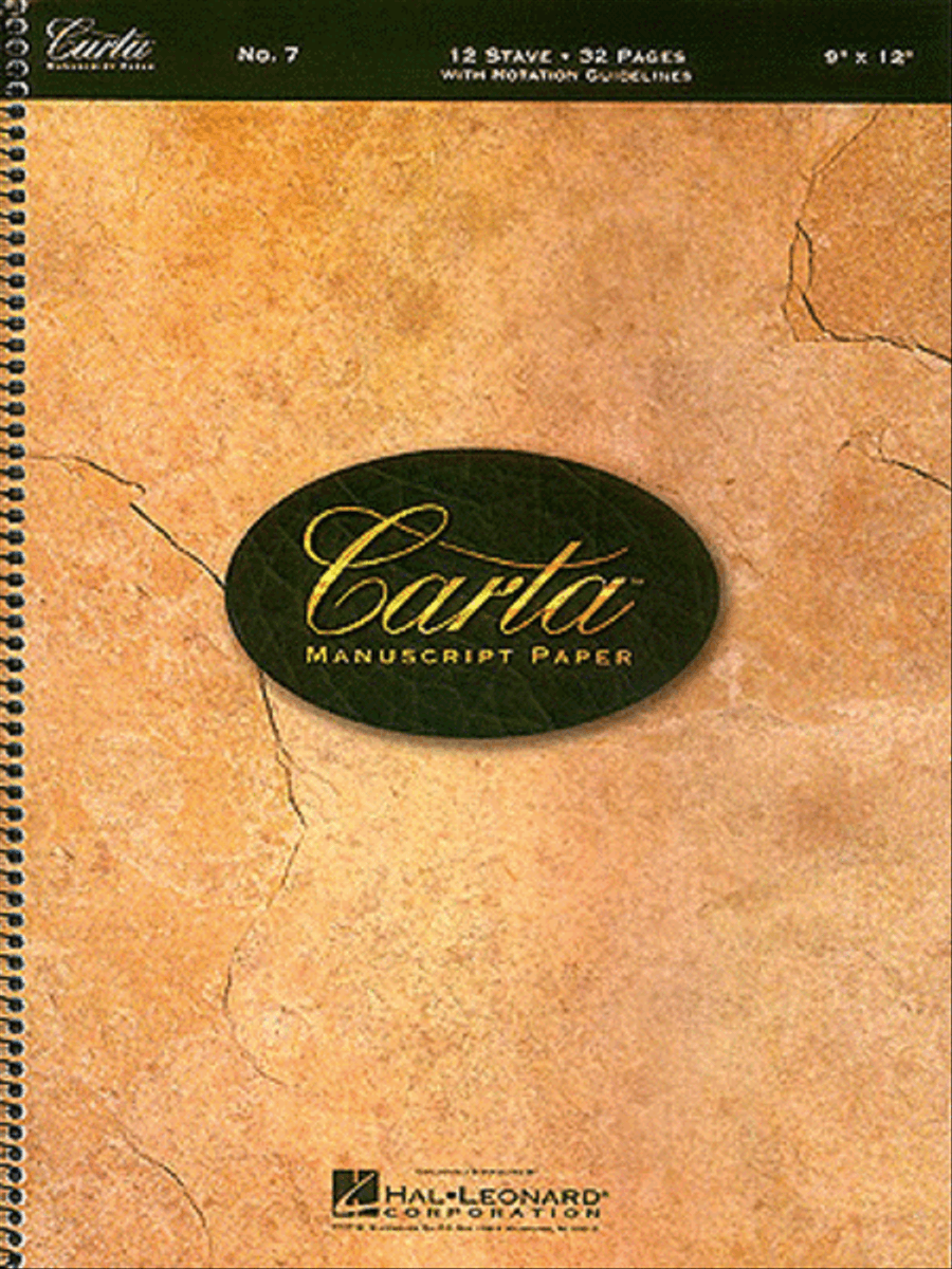 Carta Manuscript Paper No. 7 – Basic Staff Paper scores gallery preview page 1