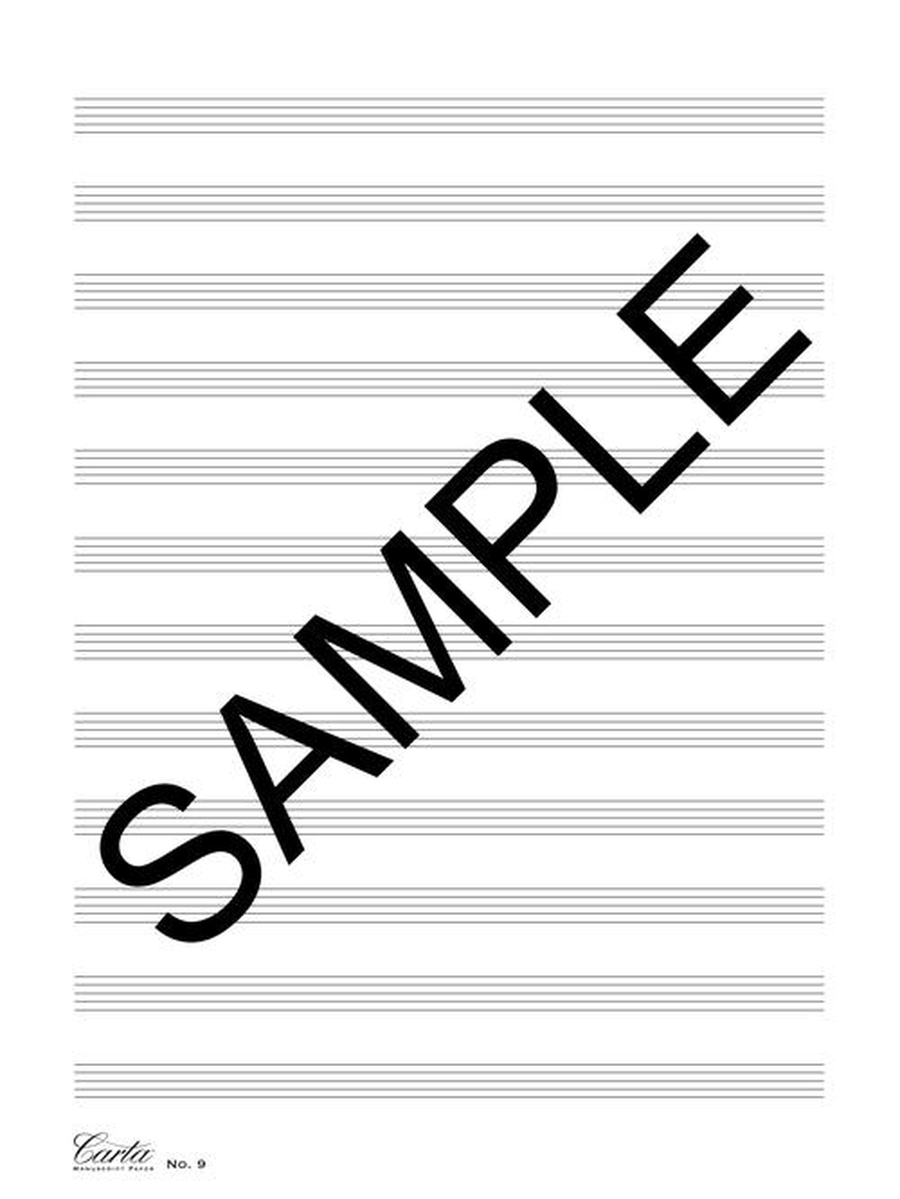 Carta Manuscript Paper No. 9 – Basic Staff Paper scores gallery preview page 3