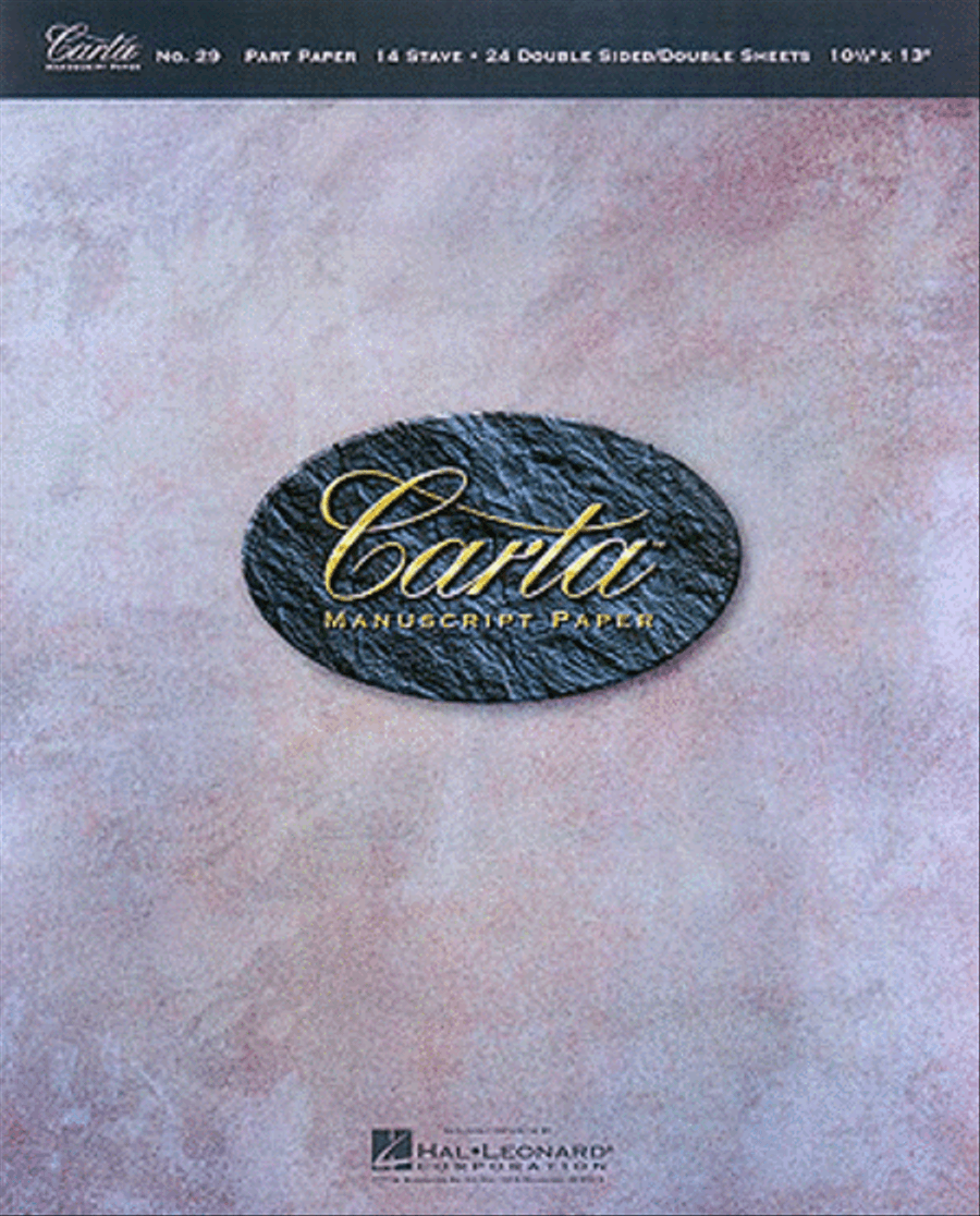 Carta Manuscript Paper No. 29 - Mid-Range Staff Paper scores gallery preview page 1