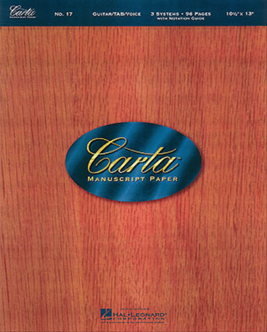 Carta Manuscript Paper No. 17 - Guitar Staff Paper scores gallery preview page 1