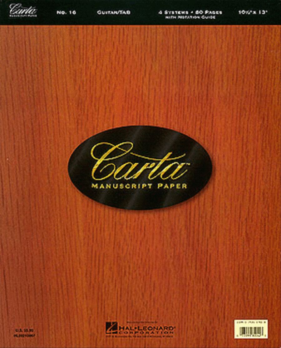 Carta Manuscript Paper No. 16 - Guitar Staff Paper scores gallery preview page 1