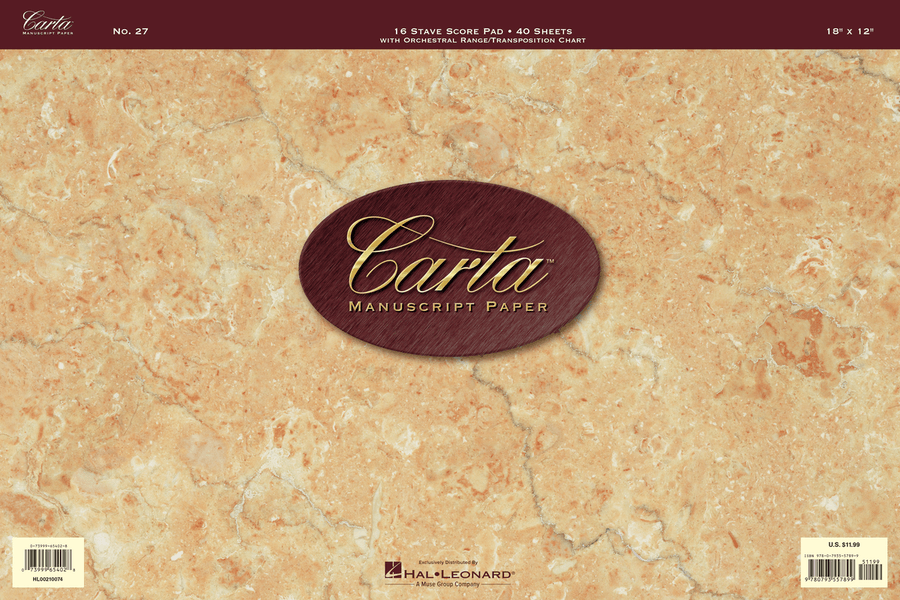 Carta Manuscript Paper No. 27 – Professional Staff Paper scores gallery preview page 1