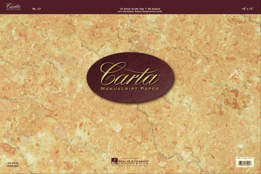 Carta Manuscript Paper No. 27 – Professional Staff Paper scores gallery preview page 2