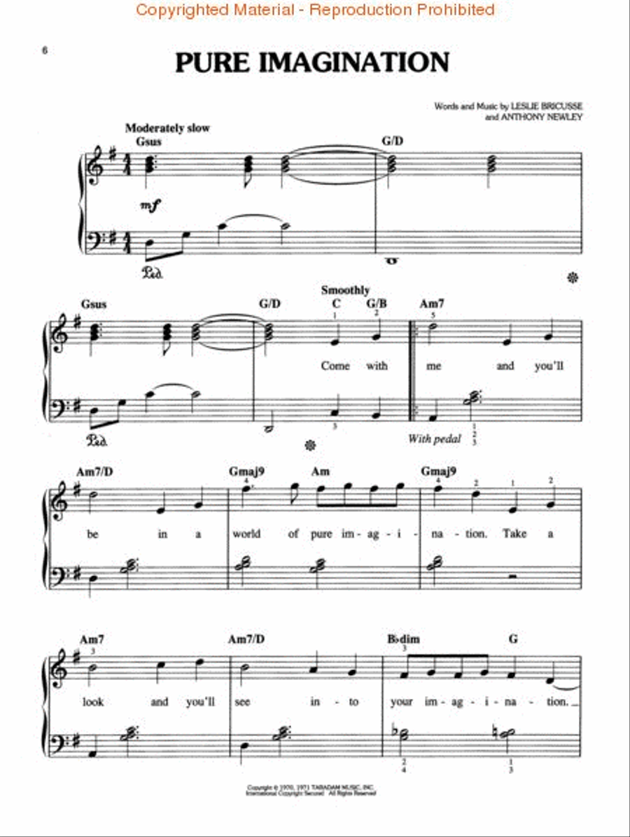 Willy Wonka & The Chocolate Factory - Easy Piano Easy Piano scores gallery preview page 2