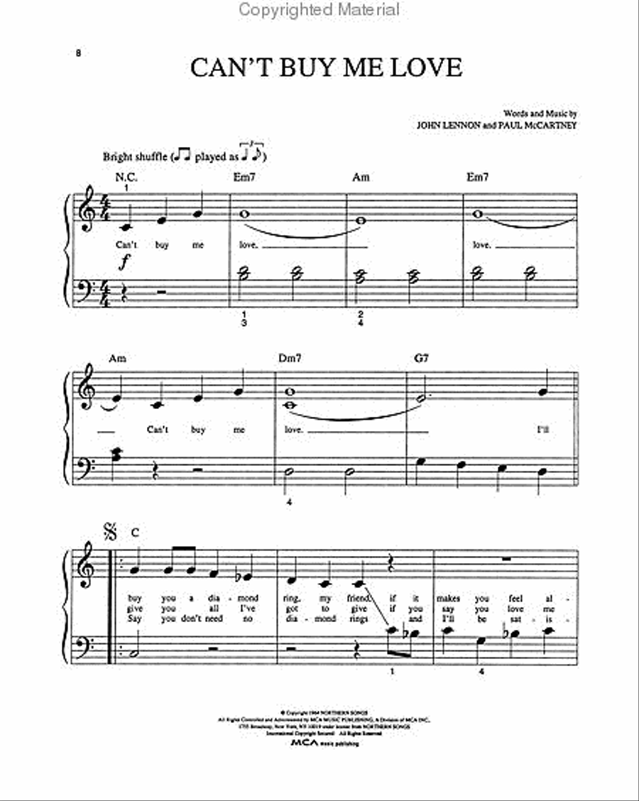 Beatles Best Beatles Best Easy Piano scores gallery preview page 3