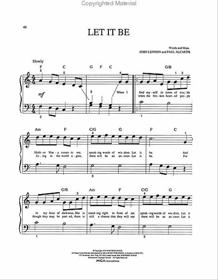 Beatles Best Beatles Best Easy Piano scores gallery preview page 4