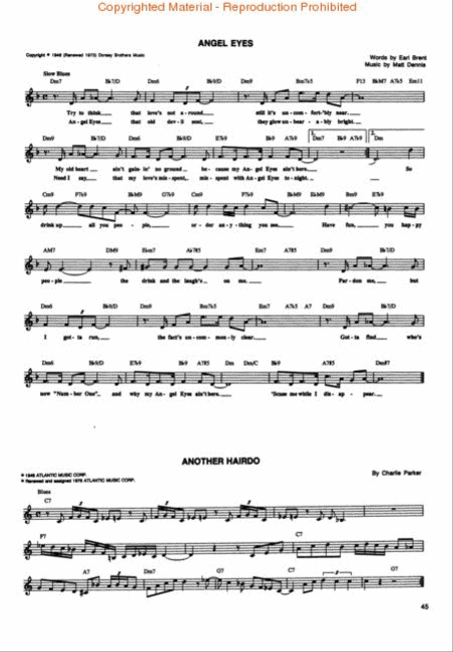 The Ultimate Jazz Fake Book B-Flat Instrument scores gallery preview page 3