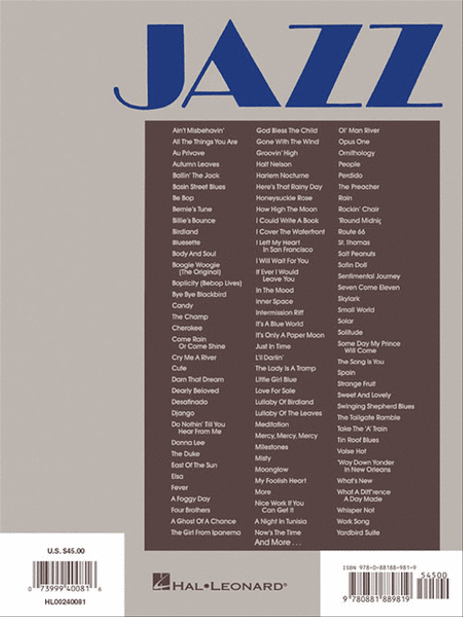 The Ultimate Jazz Fake Book E-Flat Instrument scores gallery preview page 6