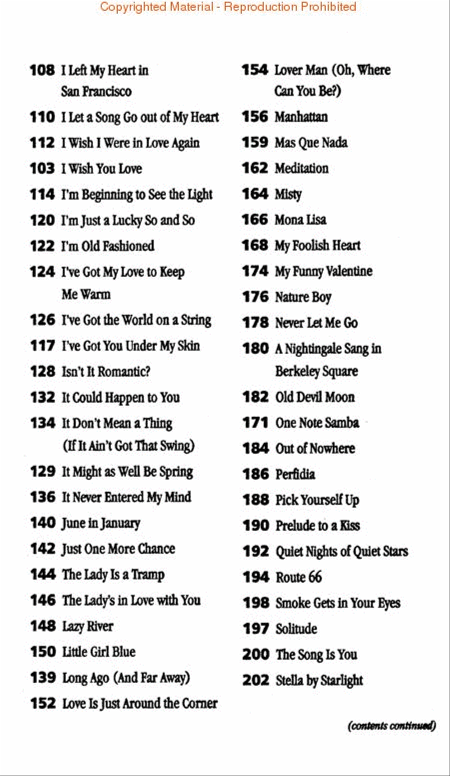 Jazz Standards Piano, Vocal, Guitar scores gallery preview page 3