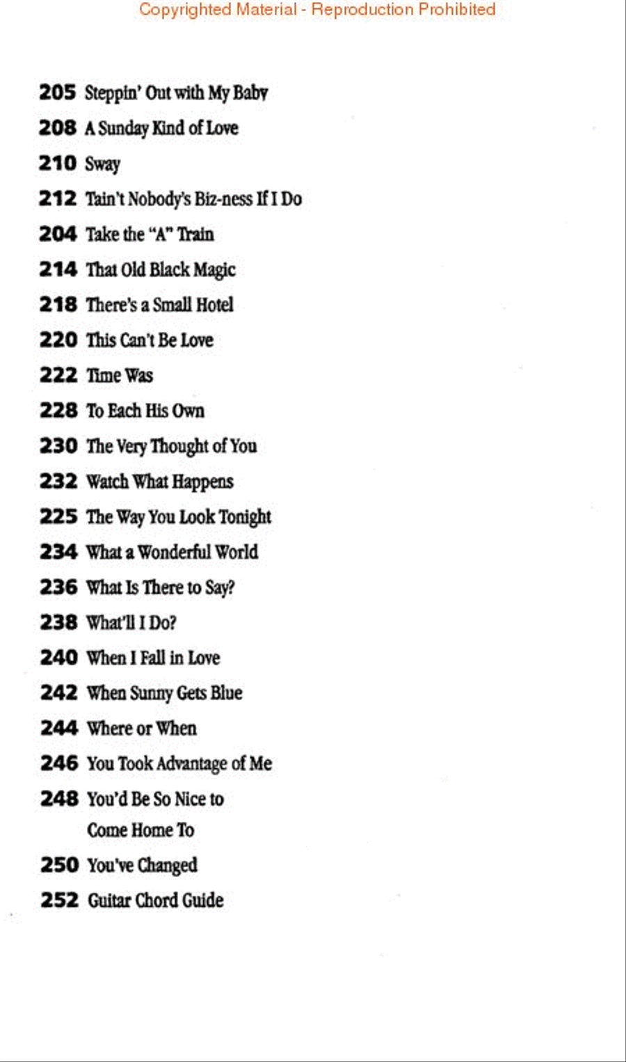 Jazz Standards Piano, Vocal, Guitar scores gallery preview page 4