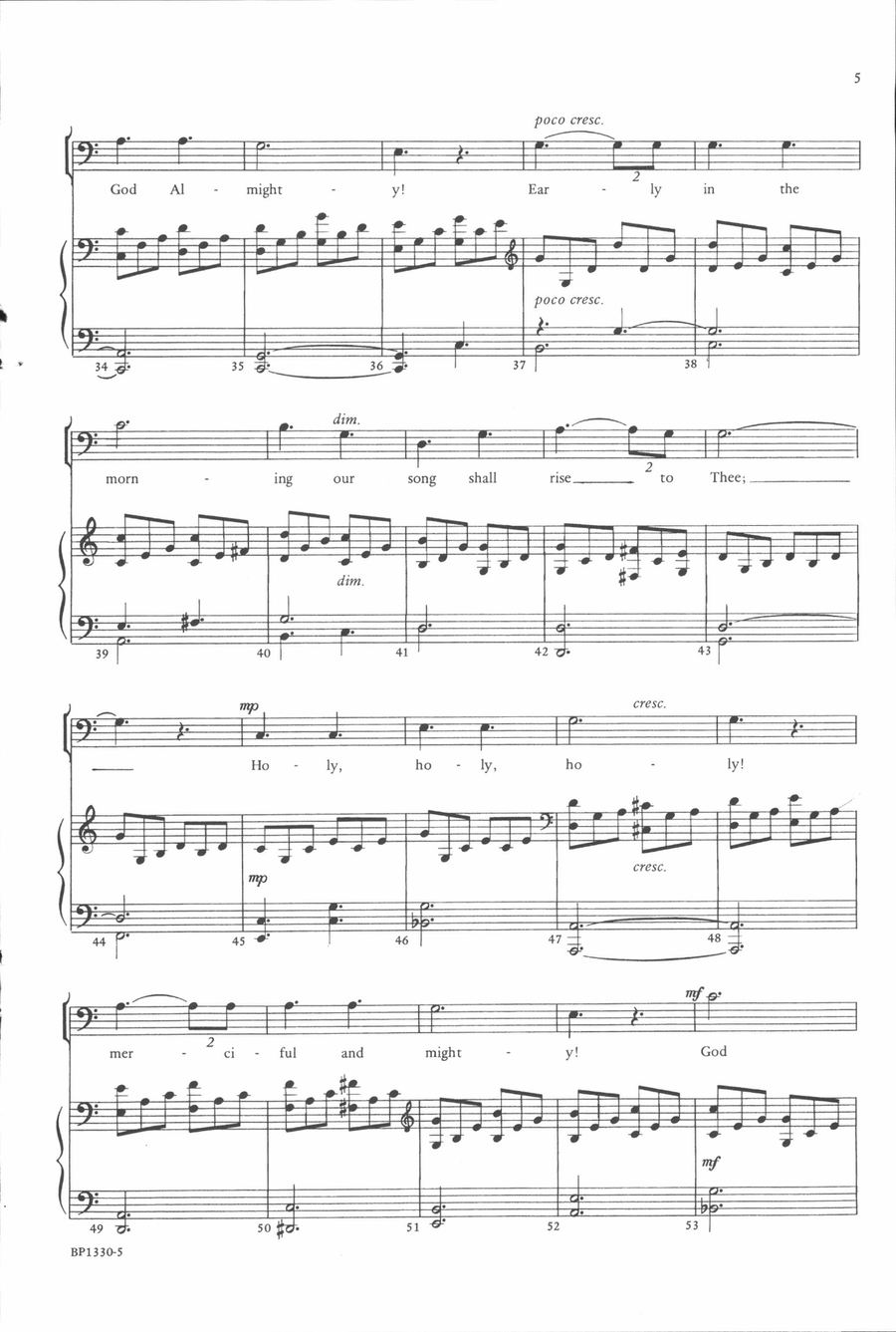 Thou Art Holy - SATB Thou Art Holy - SATB 4-Part scores gallery preview page 5