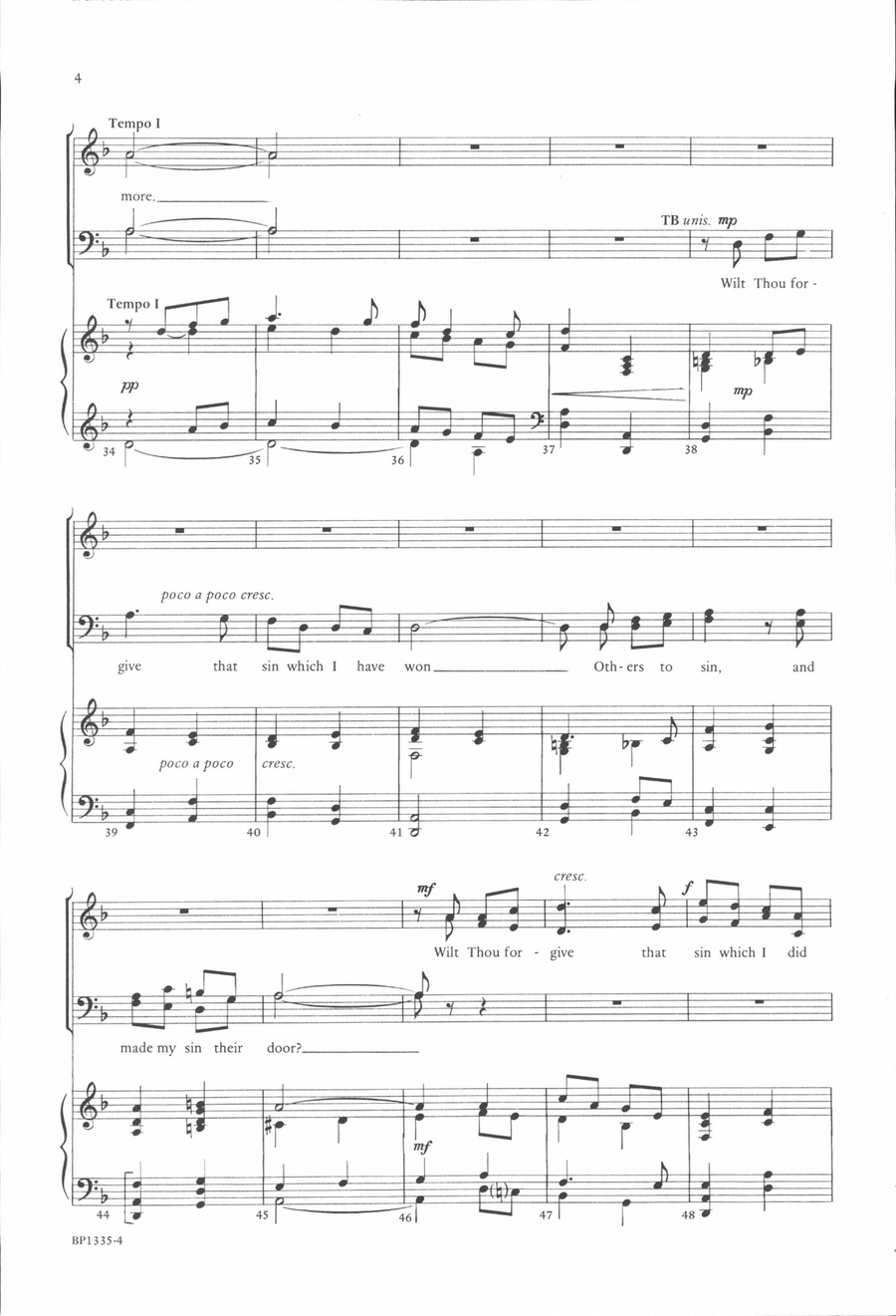 A Hymn to God the Father - SATB 4-Part scores gallery preview page 4