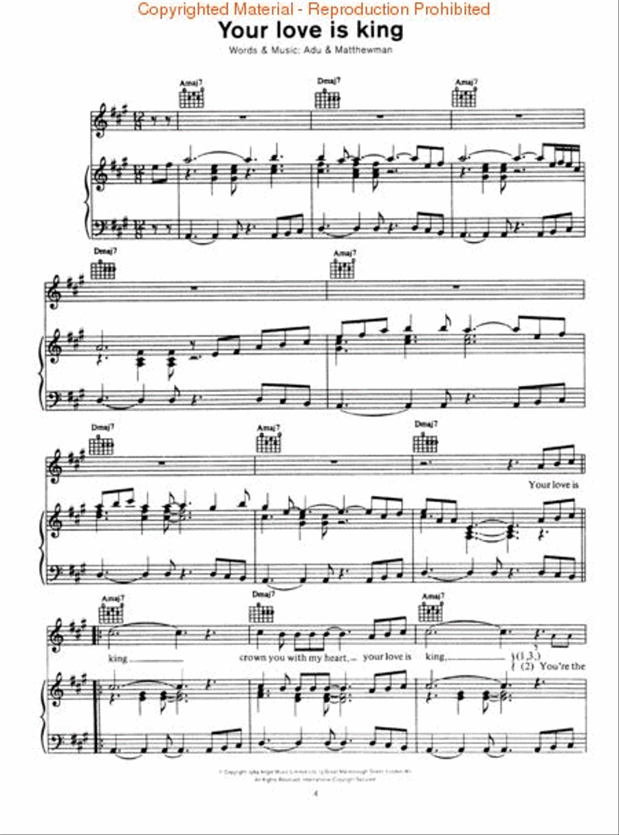Best of Sade Best of Sade Piano, Vocal, Guitar scores gallery preview page 3