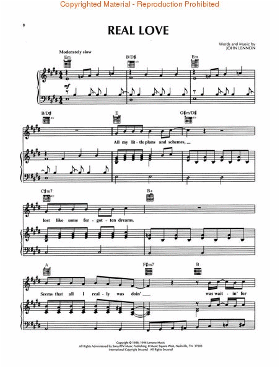 Selections from The Beatles Anthology - Volume 2 Piano, Vocal, Guitar scores gallery preview page 2
