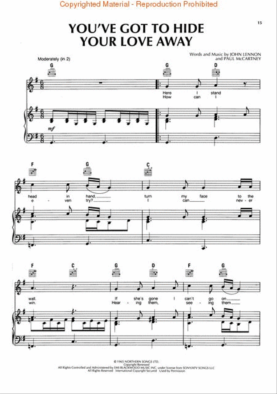 Selections from The Beatles Anthology - Volume 2 Piano, Vocal, Guitar scores gallery preview page 3