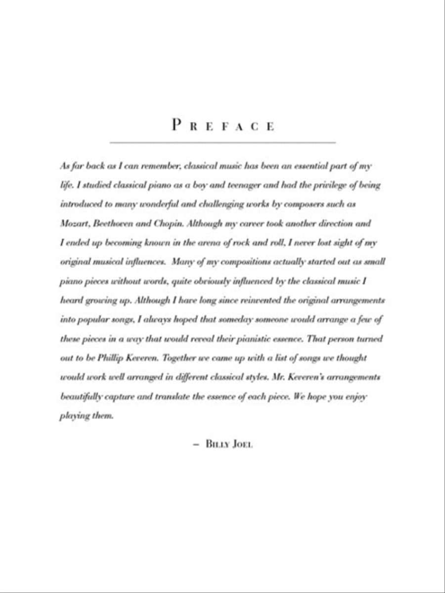 Billy Joel Easy Classics Piano Solo scores gallery preview page 3