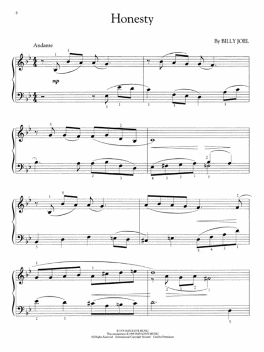 Billy Joel Easy Classics Piano Solo scores gallery preview page 5