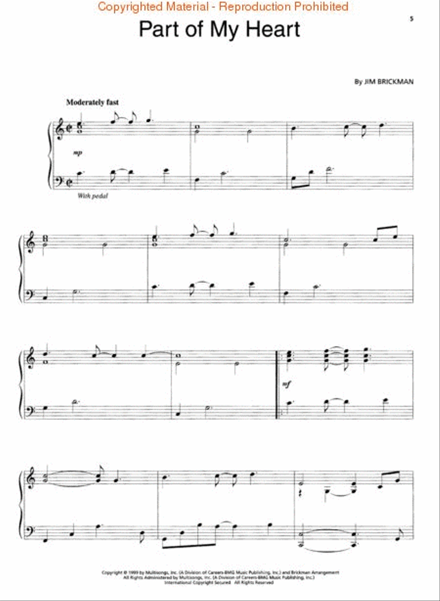 Jim Brickman – Destiny Piano, Vocal, Guitar scores gallery preview page 3