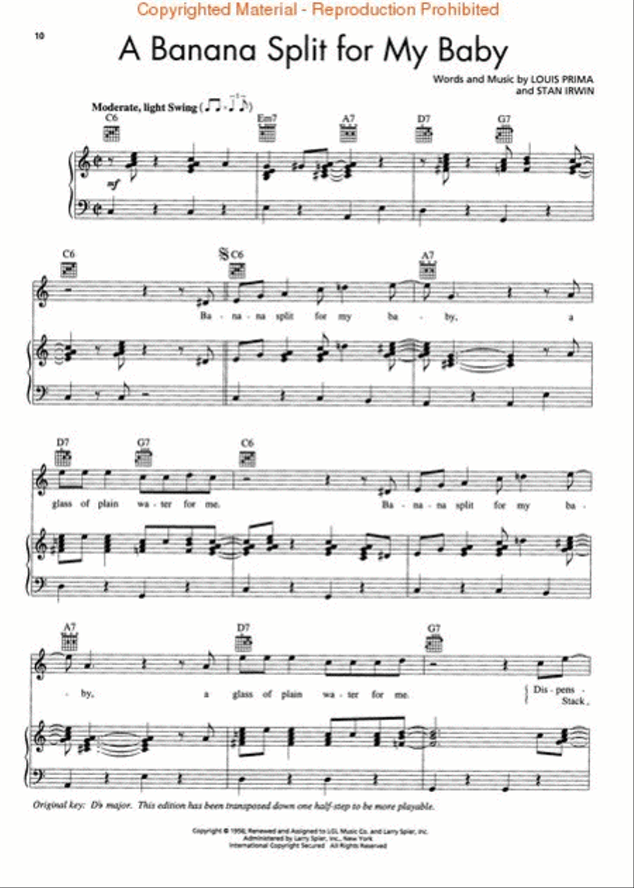The Louis Prima Songbook Piano, Vocal, Guitar scores gallery preview page 3