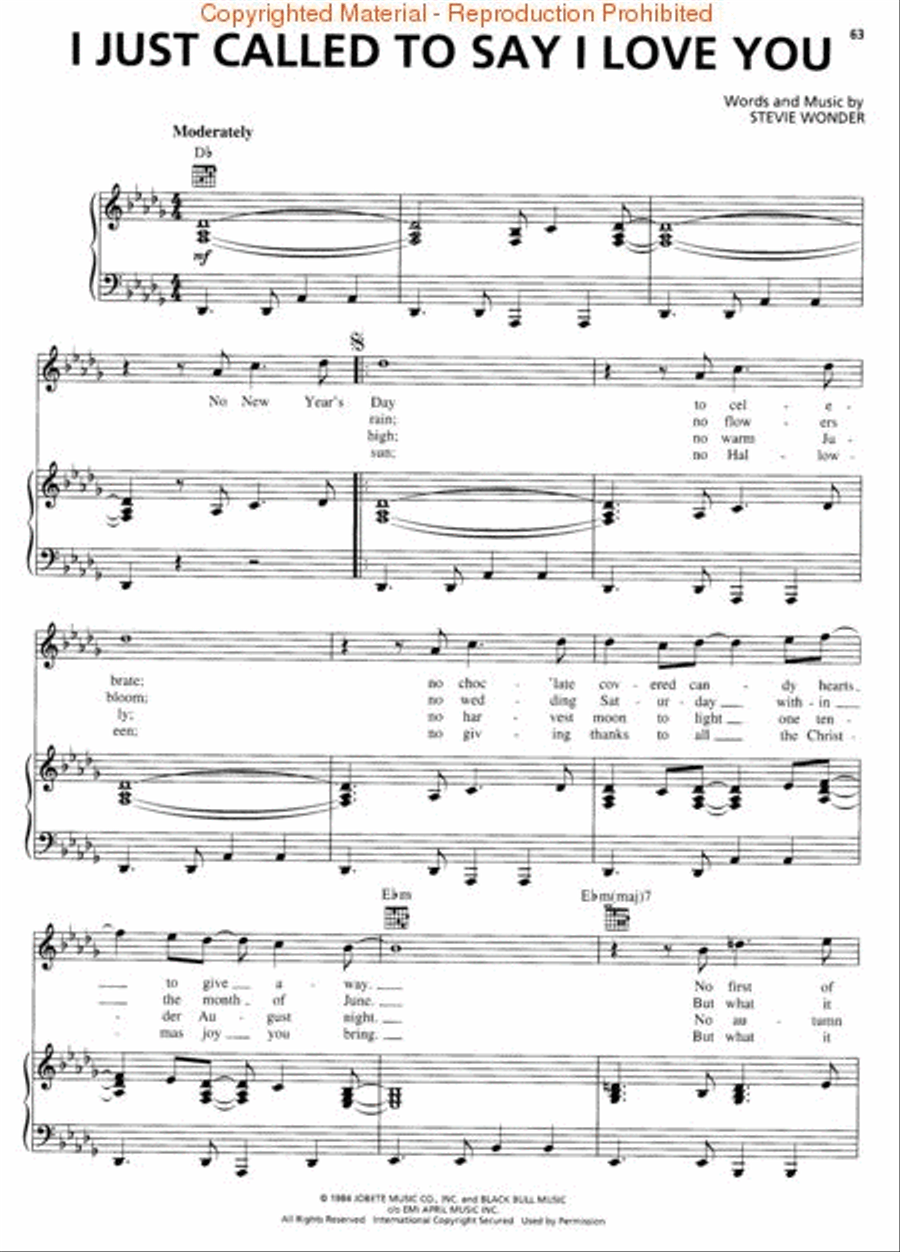Stevie Wonder – Written Musiquarium Piano, Vocal, Guitar scores gallery preview page 3