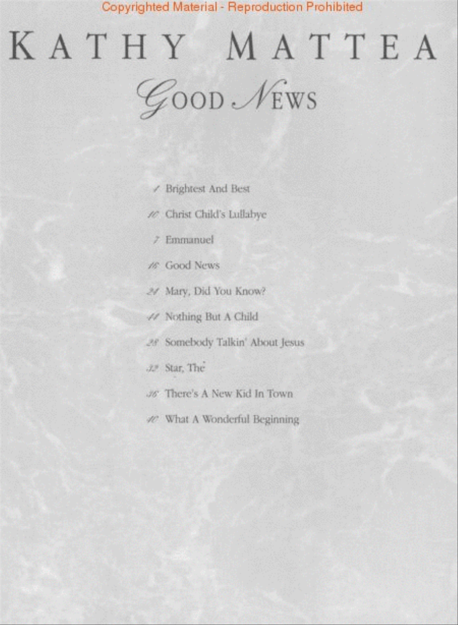 Good News Piano, Vocal, Guitar scores gallery preview page 2