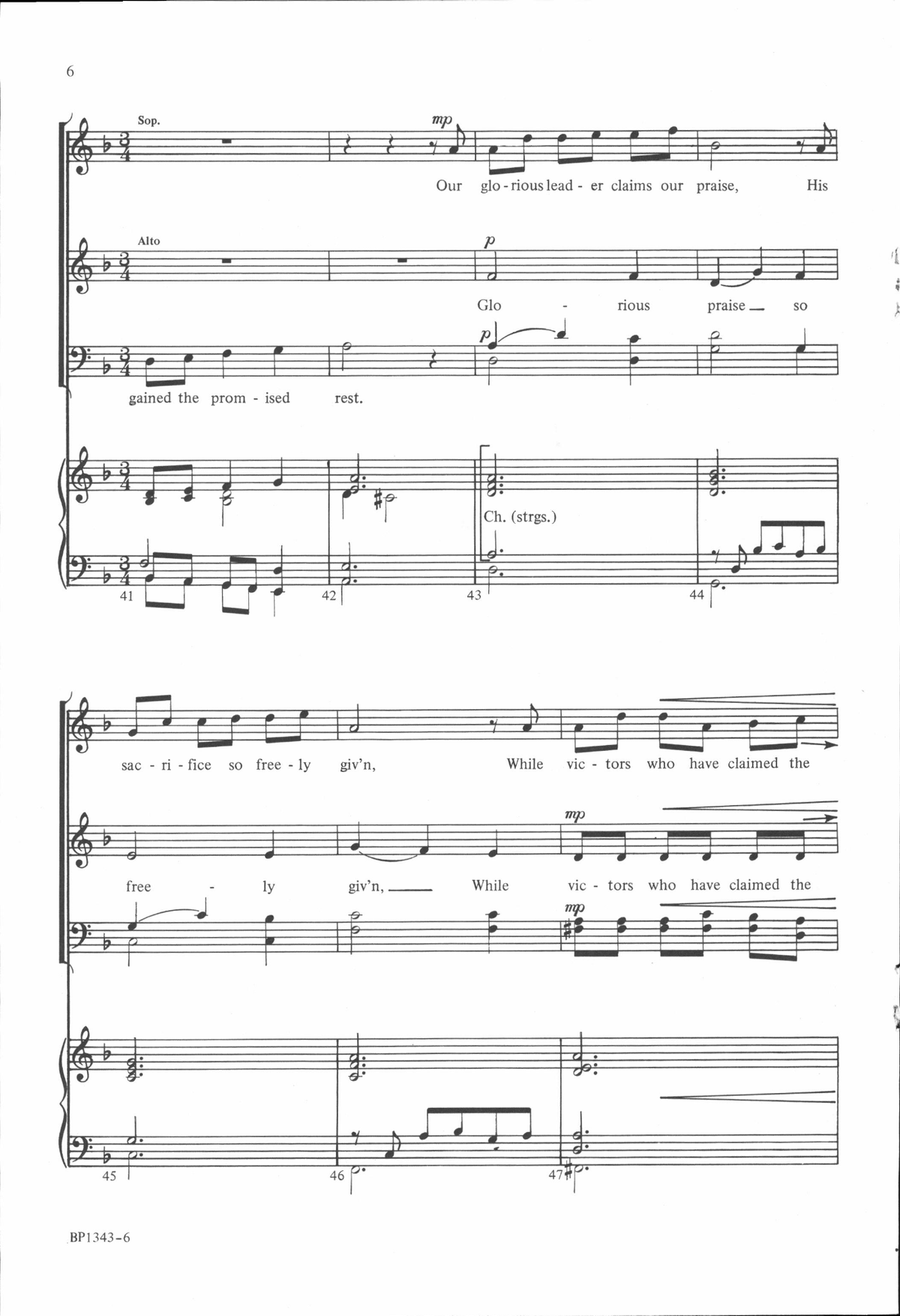 Give Me the Wings of Faith to Rise 4-Part scores gallery preview page 6