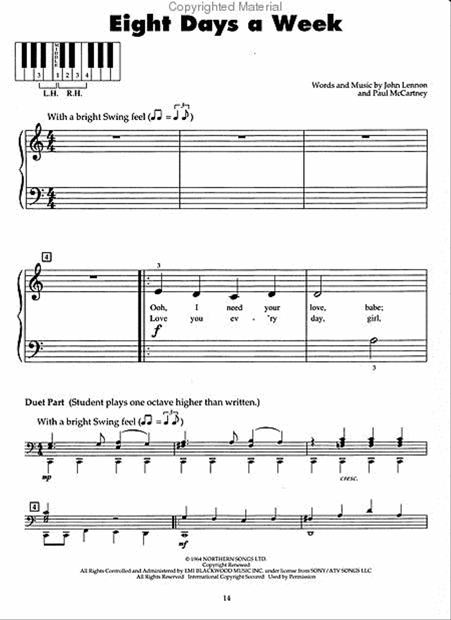 Beatles Greatest Easy Piano scores gallery preview page 4